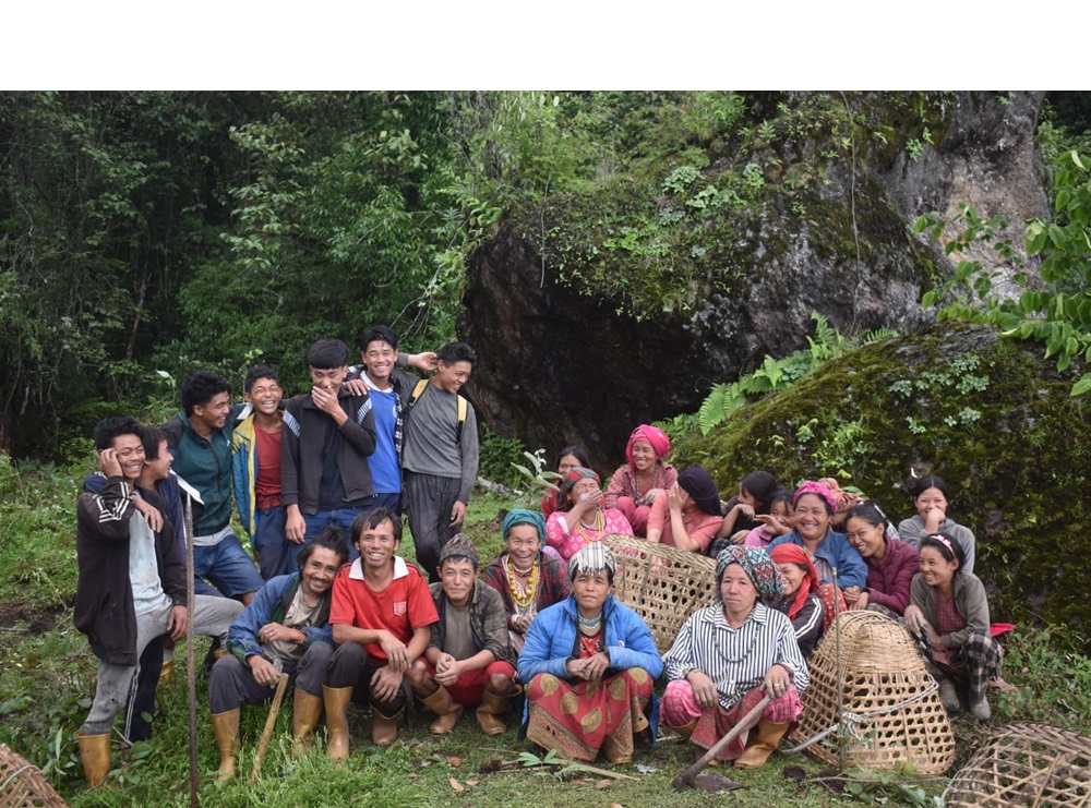 Community members engaged in sustainable livelihood training